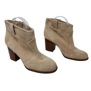 Splendid Ankle Boots Womens‎ 7.5 Tan Suede 3" Block Heel Western Coastalcowgirl